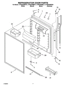 04 - Refrigerator Door Parts parts for Kitchenaid Refrigerator KTRS22EMSS01 from AppliancePartsPros.com