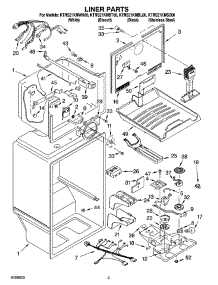 02 - Liner Parts parts for Kitchenaid Refrigerator KTRS21KMBT00 from AppliancePartsPros.com