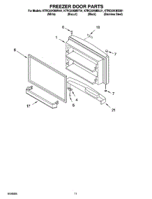 06 - Freezer Door Parts, Optional Parts parts for Kitchenaid Refrigerator KTRC22KMWH01 from AppliancePartsPros.com