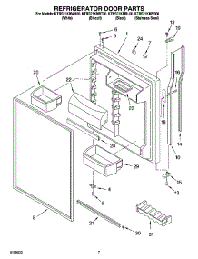 04 - Refrigerator Door Parts parts for Kitchenaid Refrigerator KTRS21KMBL00 from AppliancePartsPros.com