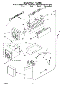 12 - Ice Maker, Optional parts for Kitchenaid Refrigerator KSRK25ILBL02 from AppliancePartsPros.com