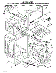 02 - Liner Parts parts for Kitchenaid Refrigerator KTRA22EMWH00 from AppliancePartsPros.com