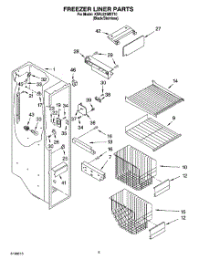 04 - Freezer Liner Parts parts for Kitchenaid Refrigerator KSRJ22IMST10 from AppliancePartsPros.com