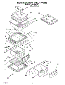 05 - Refrigerator Shelf Parts parts for Kitchenaid Refrigerator KSRJ22IMST10 from AppliancePartsPros.com