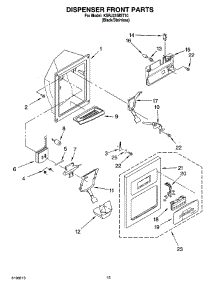 09 - Dispenser Front Parts parts for Kitchenaid Refrigerator KSRJ22IMST10 from AppliancePartsPros.com