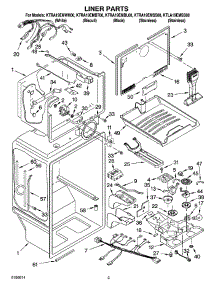 02 - Liner Parts parts for Kitchenaid Refrigerator KTRA19EMWH00 from AppliancePartsPros.com