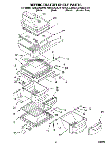 03 - Refrigerator Shelf Parts parts for Kitchenaid Refrigerator KSRK25XLBL10 from AppliancePartsPros.com