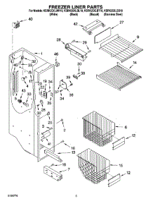 04 - Freezer Liner Parts parts for Kitchenaid Refrigerator KSRK25XLBL10 from AppliancePartsPros.com