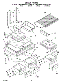 03 - Shelf Parts parts for Kitchenaid Refrigerator KTRS22EMWH00 from AppliancePartsPros.com