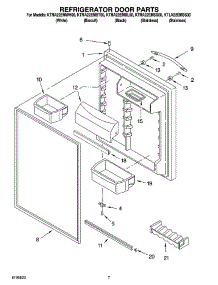 04 - Refrigerator Door Parts parts for Kitchenaid Refrigerator KTRA22EMSS00 from AppliancePartsPros.com