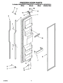 07 - Freezer Door Parts parts for Kitchenaid Refrigerator KSRD25FKSS14 from AppliancePartsPros.com