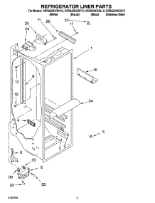 02 - Refrigerator Liner Parts parts for Kitchenaid Refrigerator KSRA25KKBL12 from AppliancePartsPros.com