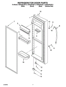 05 - Refrigerator Door Parts parts for Kitchenaid Refrigerator KSRA25KKBL12 from AppliancePartsPros.com