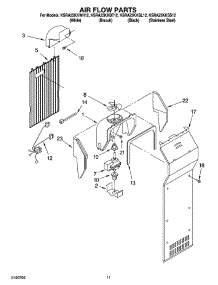 07 - Air Flow Parts parts for Kitchenaid Refrigerator KSRA25KKBL12 from AppliancePartsPros.com
