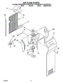 10 - Air Flow Parts parts for Kitchenaid Refrigerator KSRD25FKWH14 from AppliancePartsPros.com