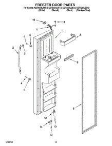 08 - Freezer Door Parts parts for Kitchenaid Refrigerator KSRA22ILBL13 from AppliancePartsPros.com