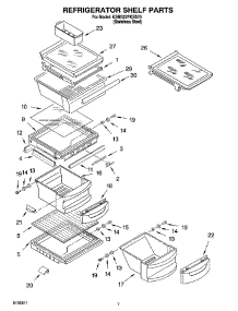 05 - Refrigerator Shelf Parts parts for Kitchenaid Refrigerator KSRG22FKSS15 from AppliancePartsPros.com