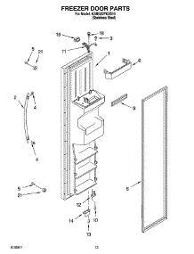 08 - Freezer Door Parts parts for Kitchenaid Refrigerator KSRG22FKSS15 from AppliancePartsPros.com