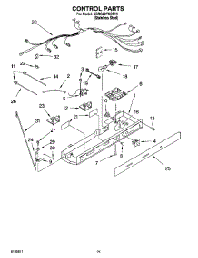 12 - Control Parts, Parts Not Illustrated parts for Kitchenaid Refrigerator KSRG22FKSS15 from AppliancePartsPros.com