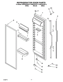 07 - Refrigerator Door Parts parts for Kitchenaid Refrigerator KSRG22FKBL15 from AppliancePartsPros.com