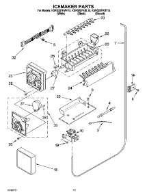 12 - Icemaker Parts, Parts Not Illustrated parts for Kitchenaid Refrigerator KSRG25FKBT15 from AppliancePartsPros.com