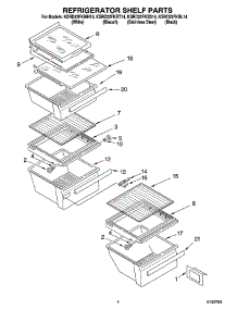 03 - Refrigerator Shelf Parts parts for Kitchenaid Refrigerator KSRD22FKSS14 from AppliancePartsPros.com