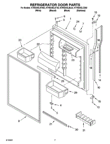 04 - Refrigerator Door Parts parts for Kitchenaid Refrigerator KTRS22ELBT02 from AppliancePartsPros.com