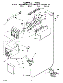 06 - Icemaker Parts parts for Kitchenaid Refrigerator KTRS22ELBT02 from AppliancePartsPros.com