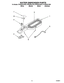 08 - Water Dispenser Parts, Optional Parts parts for Kitchenaid Refrigerator KTRS22ELBL02 from AppliancePartsPros.com