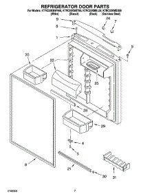 04 - Refrigerator Door Parts parts for Kitchenaid Refrigerator KTRC22KMBT00 from AppliancePartsPros.com