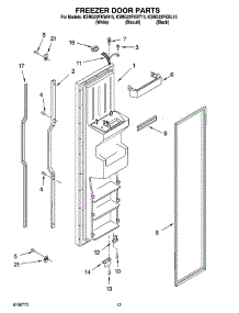 08 - Freezer Door Parts parts for Kitchenaid Refrigerator KSRG22FKWH15 from AppliancePartsPros.com