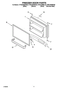 06 - Freezer Door Parts, Optional Parts parts for Kitchenaid Refrigerator KTRC22KMWH00 from AppliancePartsPros.com