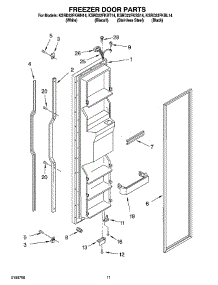 07 - Freezer Door Parts parts for Kitchenaid Refrigerator KSRD22FKWH14 from AppliancePartsPros.com