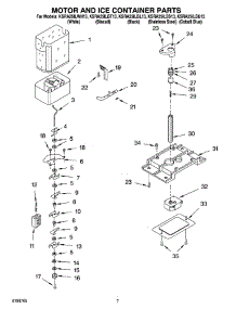 05 - Motor And Ice Container Parts parts for Kitchenaid Refrigerator KSRA25ILSS13 from AppliancePartsPros.com