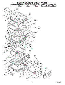 03 - Refrigerator Shelf Parts parts for Kitchenaid Refrigerator KSRA25ILBU13 from AppliancePartsPros.com