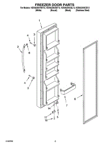 06 - Freezer Door Parts parts for Kitchenaid Refrigerator KSRA25KKWH12 from AppliancePartsPros.com