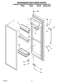 06 - Refrigerator Door Parts parts for Kitchenaid Refrigerator KSRK25ILSS13 from AppliancePartsPros.com