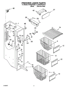 04 - Freezer Liner Parts parts for Kitchenaid Refrigerator KSRB25FKBL14 from AppliancePartsPros.com