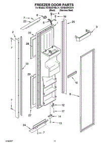 07 - Freezer Door Parts parts for Kitchenaid Refrigerator KSRB25FKBL14 from AppliancePartsPros.com