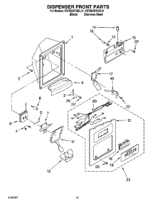 08 - Dispenser Front Parts parts for Kitchenaid Refrigerator KSRB25FKBL14 from AppliancePartsPros.com