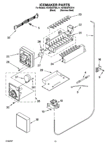 12 - Icemaker Parts, Parts Not Illustrated parts for Kitchenaid Refrigerator KSRB25FKBL14 from AppliancePartsPros.com