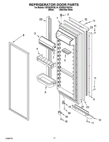 07 - Refrigerator Door Parts parts for Kitchenaid Refrigerator KSRB22FKBL14 from AppliancePartsPros.com
