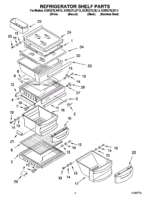 03 - Refrigerator Shelf Parts parts for Kitchenaid Refrigerator KSRS27ILBT13 from AppliancePartsPros.com