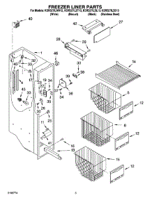 04 - Freezer Liner Parts parts for Kitchenaid Refrigerator KSRS27ILBT13 from AppliancePartsPros.com