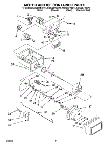 05 - Motor And Ice Container Parts parts for Kitchenaid Refrigerator KSRD25FKBT14 from AppliancePartsPros.com
