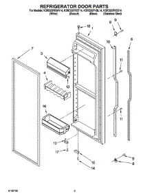 06 - Refrigerator Door Parts parts for Kitchenaid Refrigerator KSRD25FKBT14 from AppliancePartsPros.com