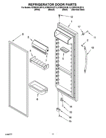 07 - Refrigerator Door Parts parts for Kitchenaid Refrigerator KSRK22ILBL13 from AppliancePartsPros.com