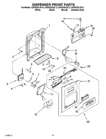 08 - Dispenser Front Parts parts for Kitchenaid Refrigerator KSRK25ILWH13 from AppliancePartsPros.com