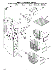 04 - Freezer Liner Parts parts for Kitchenaid Refrigerator KSRA25ILBL13 from AppliancePartsPros.com