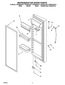 06 - Refrigerator Door Parts parts for Kitchenaid Refrigerator KSRA25ILBL13 from AppliancePartsPros.com